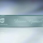 Name Plate, 12"W Jade Glass