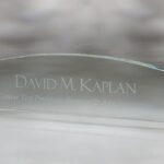 Name Plate w/ 2 Brass Corners, 12"W Jade Glass