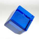 Blue Standing Cube, Optic Crystal Gift