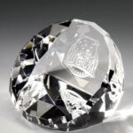 Standing Faceted Dome, 3"W Optic Crystal