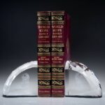 Faceted Bookends, 4"W Optic Crystal