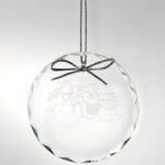 Christmas Ornament, Round, 3"W Optic Crystal