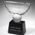 Crowned Golf, Optic Crystal Trophy