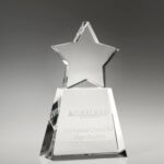 Clear Star on Clear Base, Optic Crystal Trophy