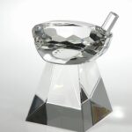 Driver Head & Tall Base, Optic Crystal Trophy
