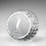 Standing Golf Ball, Optic Crystal Award