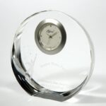 Corona Clock, 4.25"W Optic Crystal