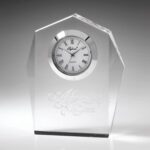 Regal Clock, 3.5"H Optic Crystal