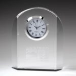 Royal Clock, 3.5"H Optic Crystal