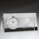 Majestic Clock, 4"W Optic Crystal