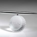 Golf Ball Spinning Pen Set, 6"W Optic Crystal