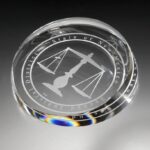 Corona Paperweight, 4.25"W Optic Crystal