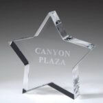 Star Paperweight, 4.5"W Optic Crystal