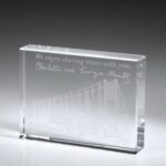 Rectangle, Optic Crystal, 3/4", 4"W Optic Crystal