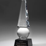 Monumental Obelisk - Glaze, Optic Crystal Trophy