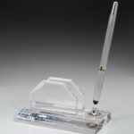 Pen Set/Bscd Hldr, Optic Crystal Gift